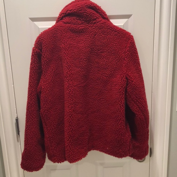 Red Urban Outfitters BDG teddy coat - Picture 6 of 6